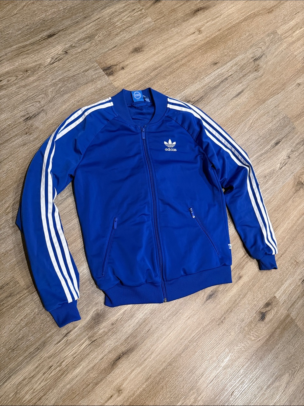 adidas Royal Blue Three-Stripe Track Jacket 2014